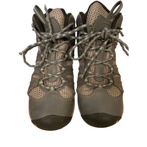KEEN‎ Waterproof Hiking Boots Mesh Breathable Outdoor Trail Adventure Grey